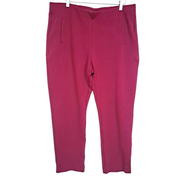 Chicos So Slimming Solid Pink Juliet Slim Leg Ankle Pants Size 3 / 16 Fuscia - Picture 1 of 12